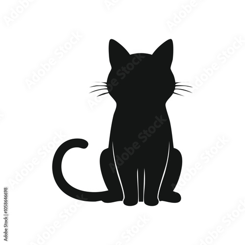 Wallpaper Mural Cat silhouette design vector illustration Torontodigital.ca