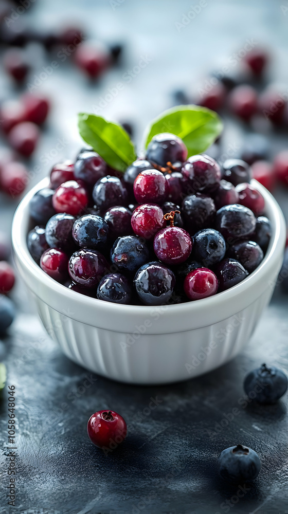 Fresh Blueberries and Cranberries Photo Fresh Blueberries and Cranberries Photo