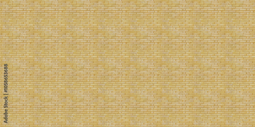 Fototapeta premium Soft Yellow Brick Texture: Pale yellow bricks with smooth texture and warm, cheerful tones, creating a bright and inviting look suitable for playful backgrounds