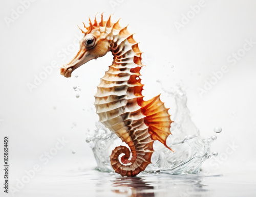 seahorse on a white background