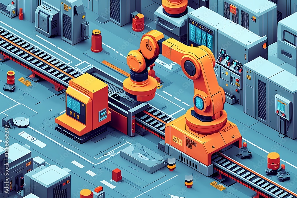 Industrial Robots: Automation and Manufacturing on a Conveyor Belt Industrial Robots: Automation and Manufacturing on a Conveyor Belt