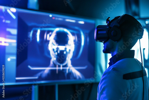 Virtual reality experience with user and digital display