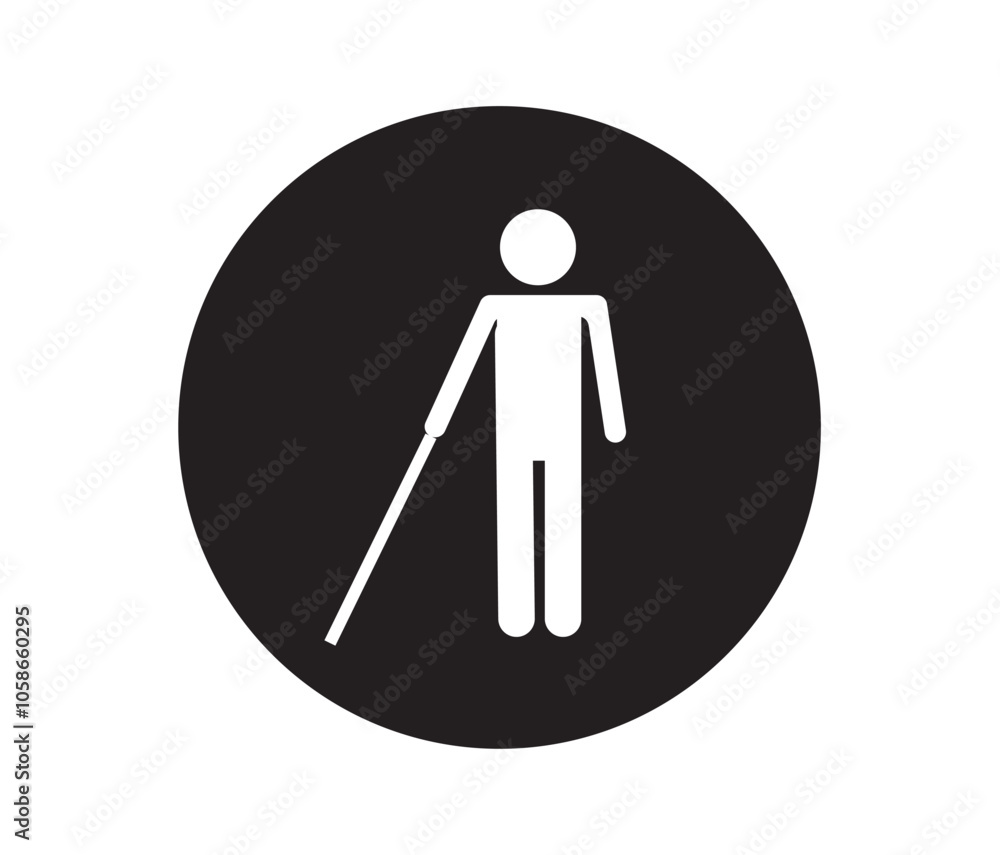 Useful icons for disabled persons. Disabled person icon set. Useful icons for disabled persons. Disabled person icon set.