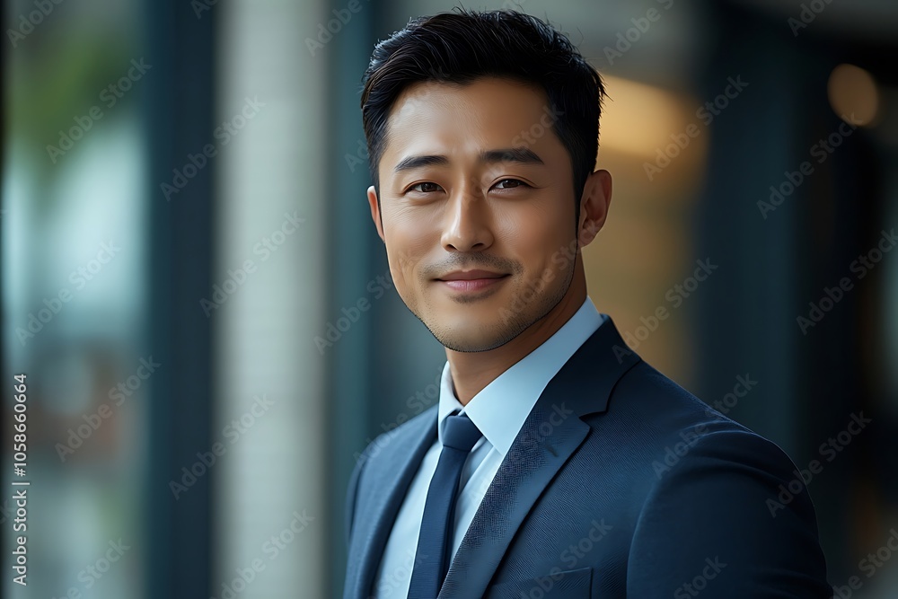 Confident Businessman in Suit, Tie, Headshot Portrait Confident Businessman in Suit, Tie, Headshot Portrait