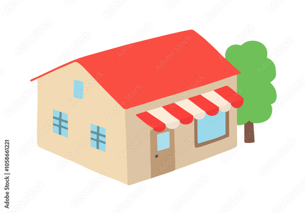 かわいい店の外観イラスト かわいい店の外観イラスト