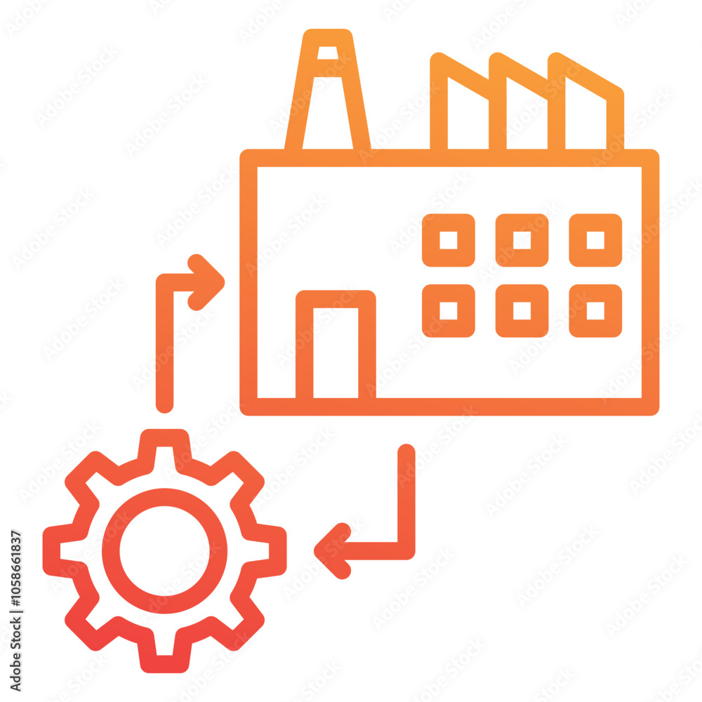 Manufacturing Process Icon Manufacturing Process Icon