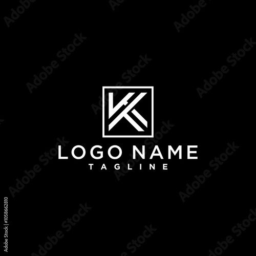 letter kt or tk luxury abstract initial square logo design inspiration