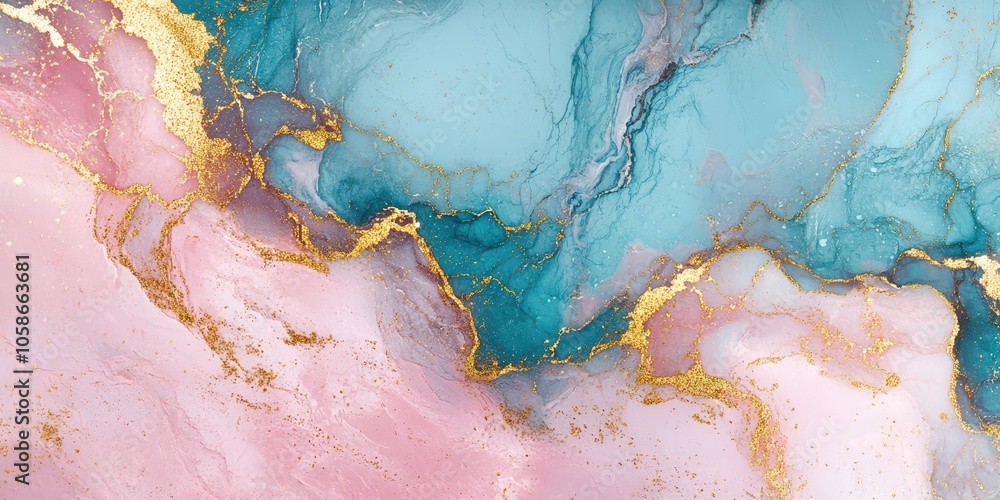 Pink and blue marble liquid texture with gold highlights, abstract luxury background. Pink and blue marble liquid texture with gold highlights, abstract luxury background.