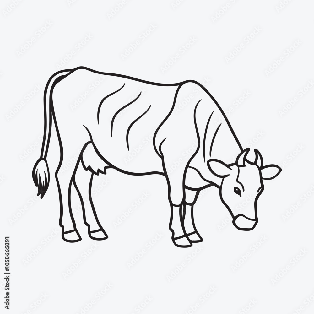 Cow icon vector silhouette illustration Cow icon vector silhouette illustration