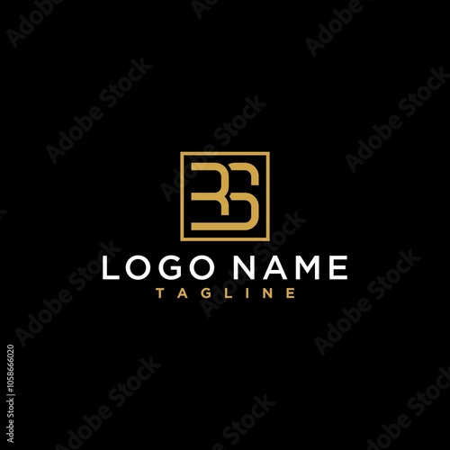 letter rs or sr luxury abstract initial square logo design inspiration