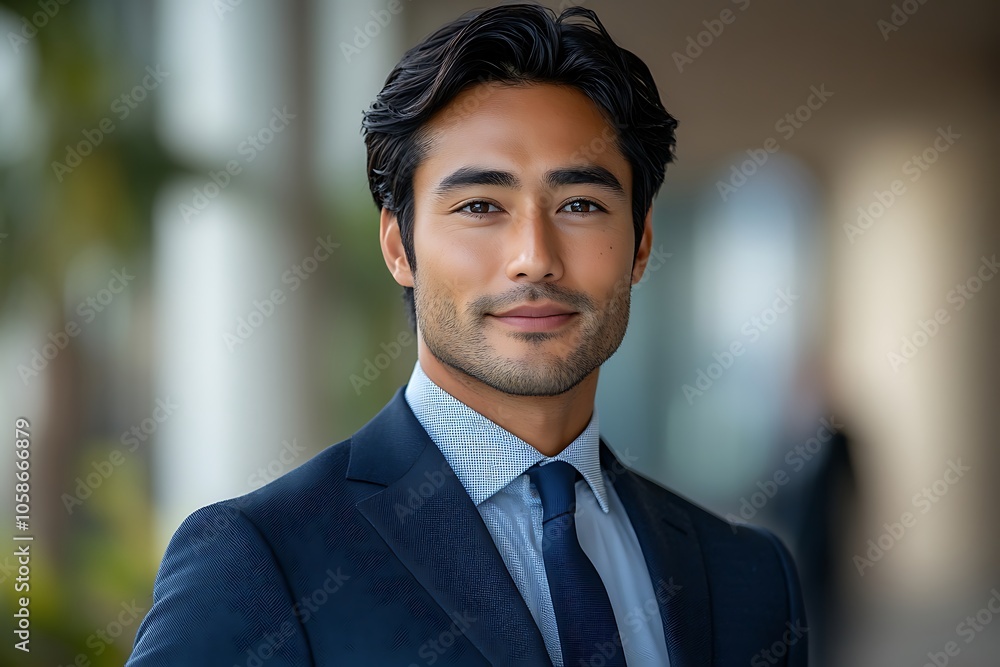 Confident Businessman Portrait Well-Dressed Male Executive Confident Businessman Portrait Well-Dressed Male Executive