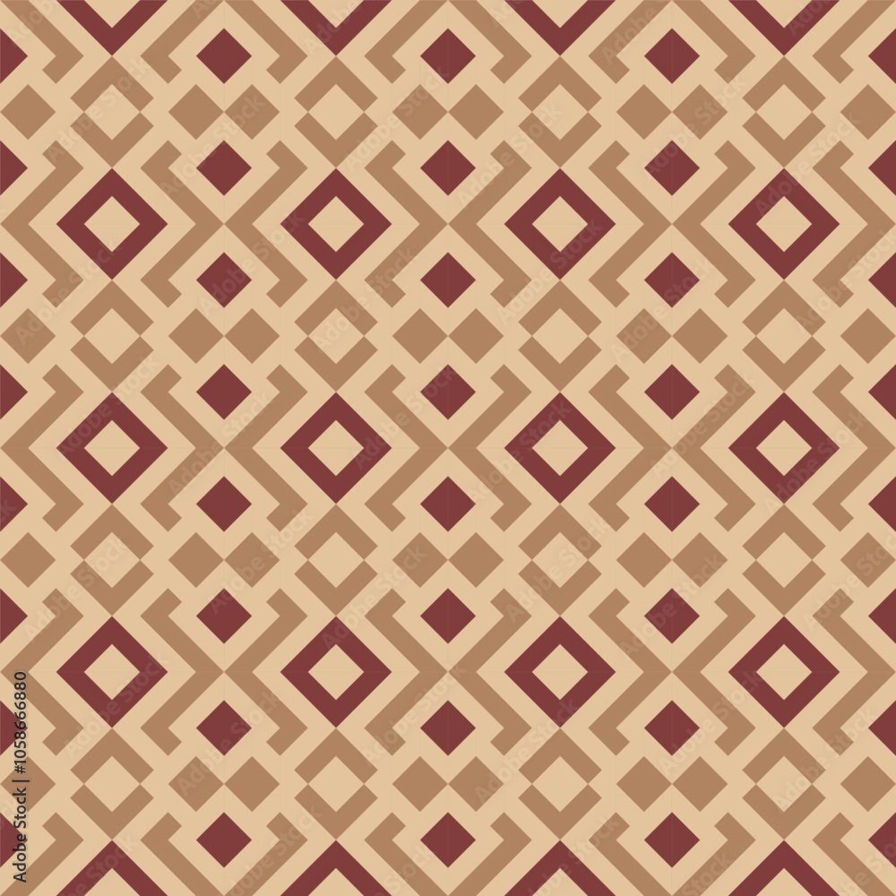 Vector geometric ornament in ethnic style. Abstract seamless pattern with EPS 10.Simple modern background texture. Repeat geo design
