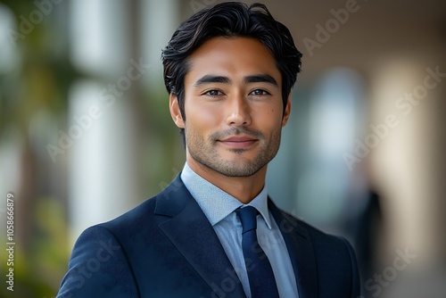 Confident Businessman Portrait Well-Dressed Male Executive