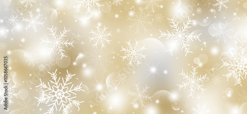 Winter and christmas background design of snowflake with snowfall vector illustration