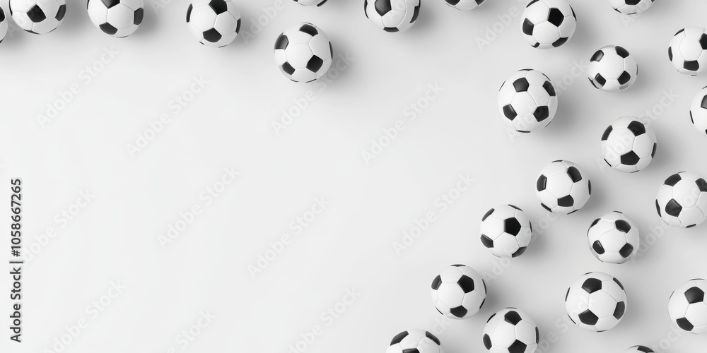 Soccer Balls Border. Soccer Balls Border.