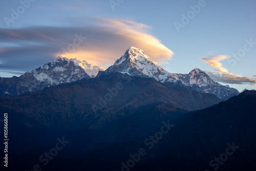 View of Annapurna at sunrise