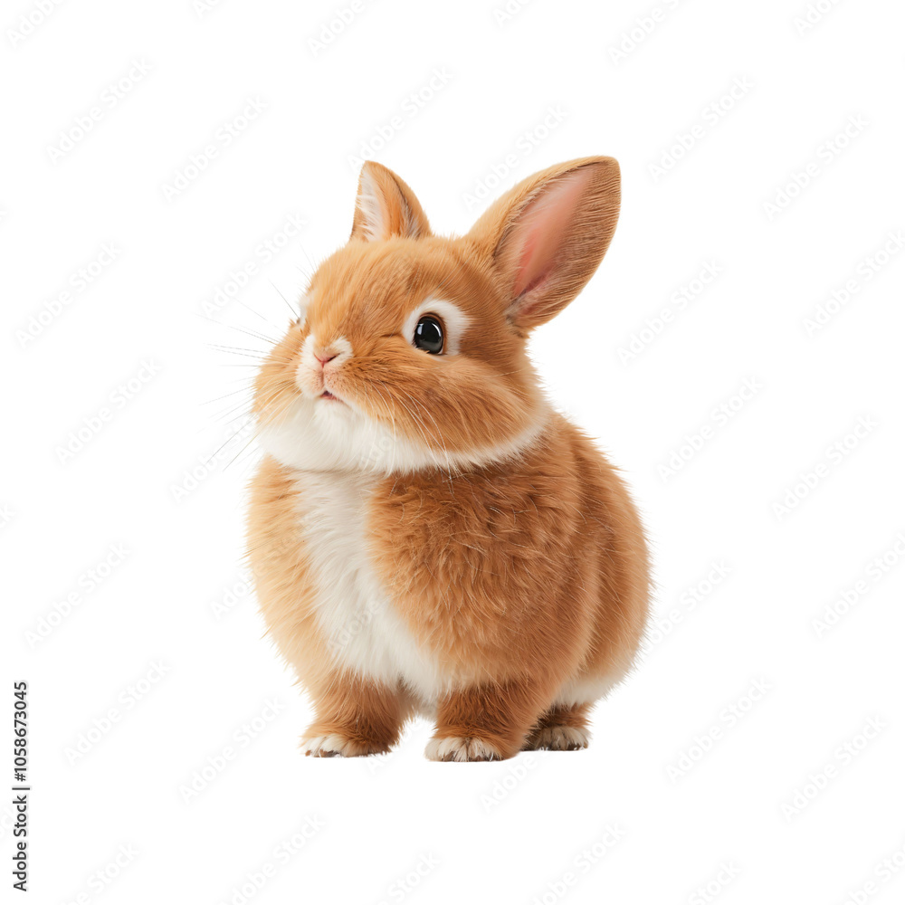 A Cute Little Bunny Curiously Observing Its Surroundings with Big Eyes and Fluffy Fur, Set Against a Solid Black Background Creating a Charming Visual Appeal with Delight. A Cute Little Bunny Curiously Observing Its Surroundings with Big Eyes and Fluffy Fur, Set Against a Solid Black Background Creating a Charming Visual Appeal with Delight.