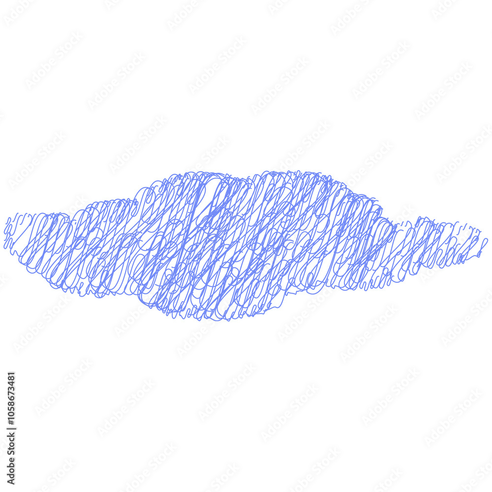 Fototapeta premium Hand drawn pencil drawing of clouds in pastel color. Kids sketch chalk drawing. Grunge image of the heaven. For design template art children education material.