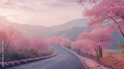 Pink Blossom Road