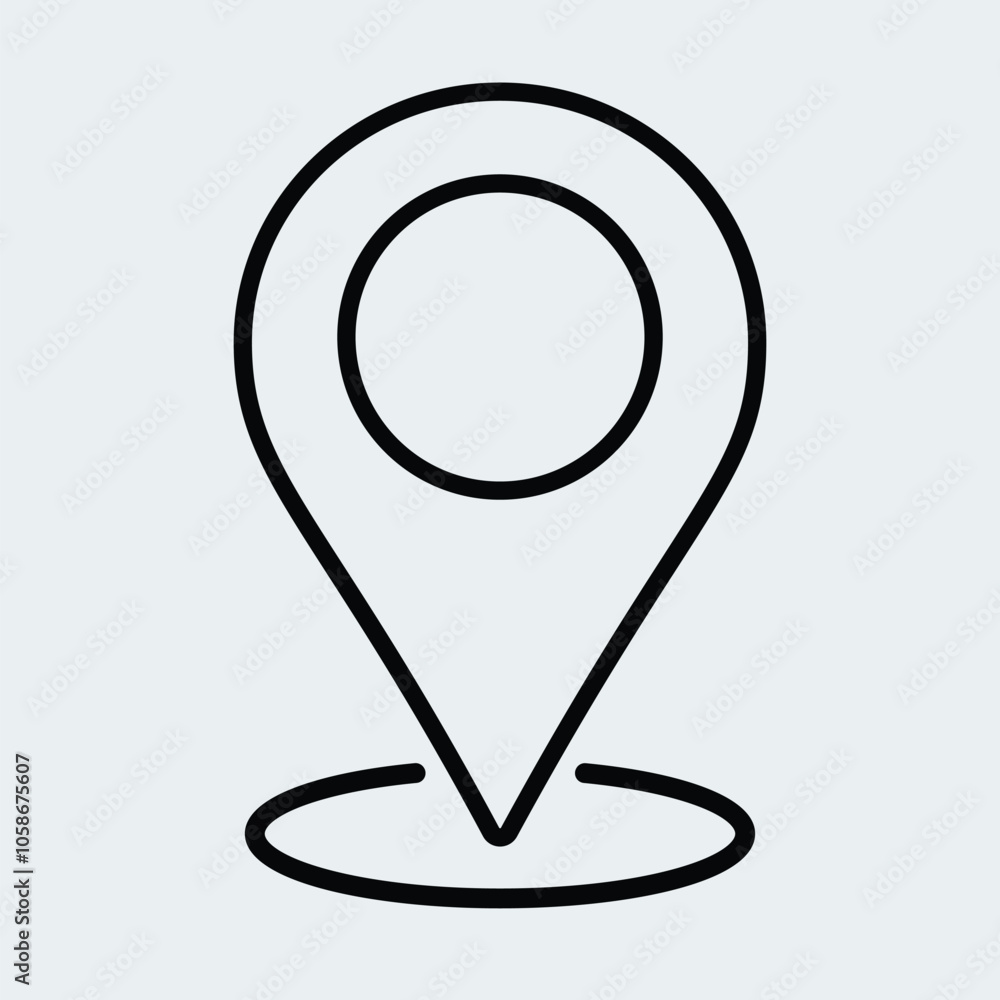Location pin icon. Travel navigation pointer symbol Location pin icon. Travel navigation pointer symbol