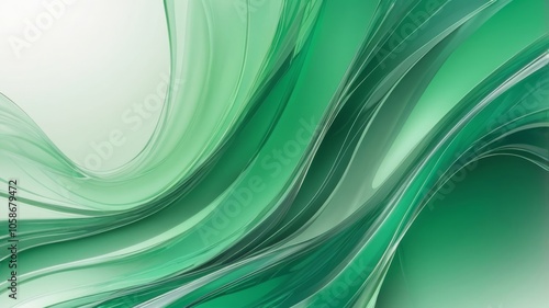 Flowing green glass background