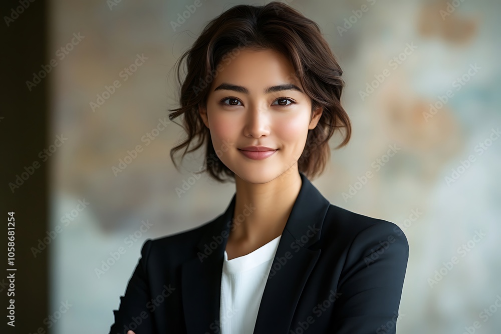 Confident Businesswoman Headshot in Black Blazer and White Top Confident Businesswoman Headshot in Black Blazer and White Top