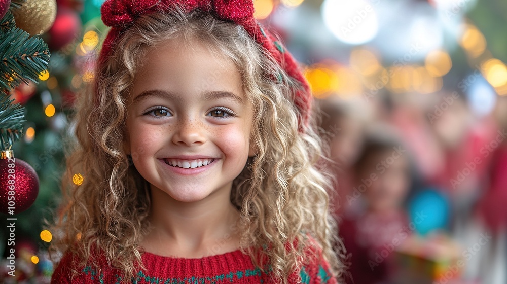 Smiling Girl During Christmas Smiling Girl During Christmas