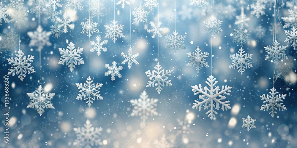 Snowflakes gently fall from the sky and create a delicate white drizzle scene, winter, snowfall, peaceful Snowflakes gently fall from the sky and create a delicate white drizzle scene, winter, snowfall, peaceful