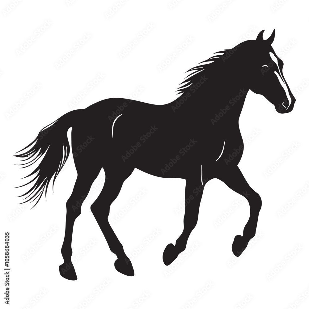 Obraz premium Running Horse on a white background