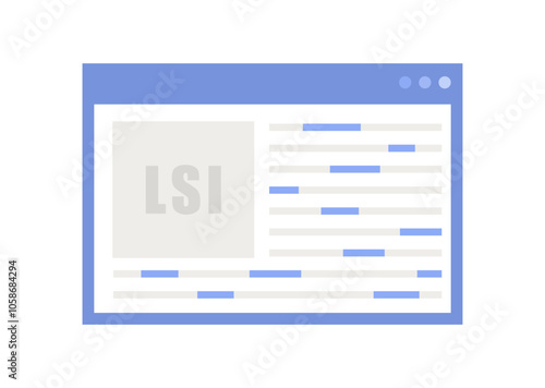 Lsi keyword service. Latent Semantic Indexing. Key phrases generator. Vector illustrations in cartoon style. Word search optimization.