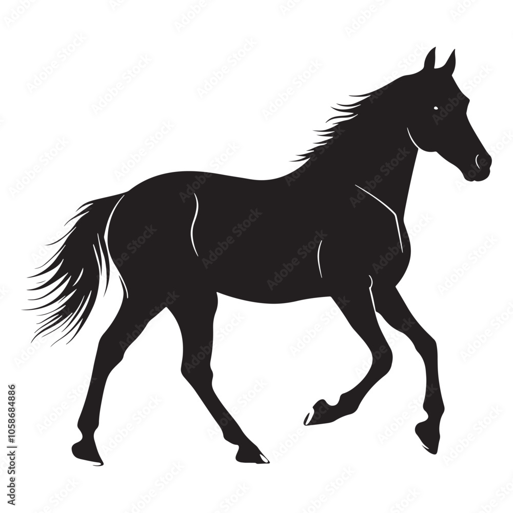 Running Horse on a white background Running Horse on a white background