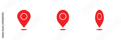 Location pin icon. Set of map pin location icons. Modern map markers. Map pin place marker. Location icon. Map marker pointer icon set. Eps 10.