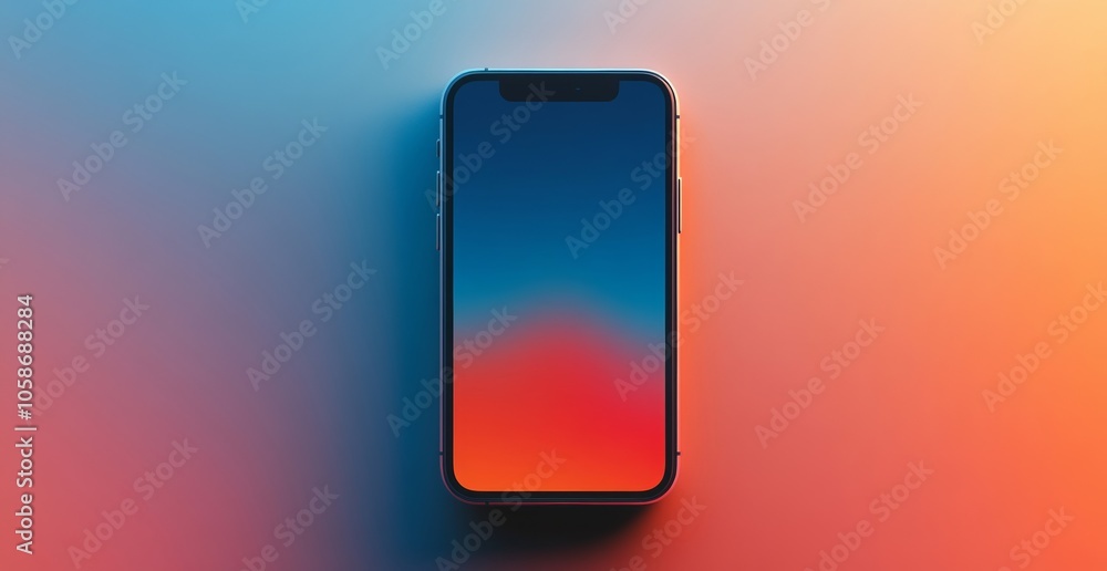 Modern Smartphone with Gradient Background