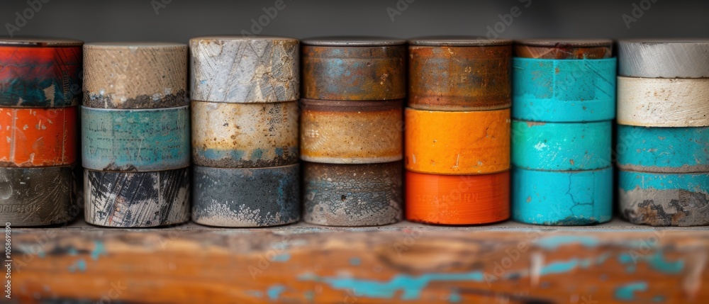 Close-Up View of Mineral Cores Extracted from Earth Close-Up View of Mineral Cores Extracted from Earth
