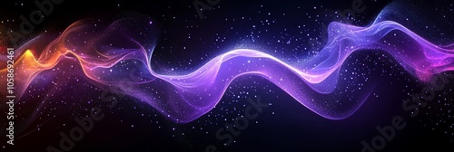 Abstract Glowing Wave - Cosmic Energy and Light