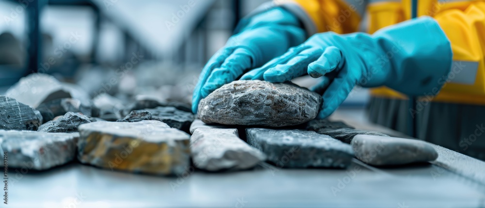 Geologists Collecting and Labeling Rock Samples Geologists Collecting and Labeling Rock Samples