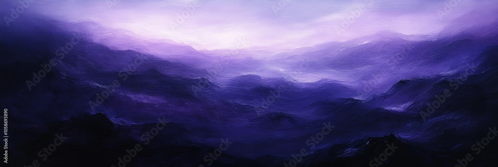 Purple Mountain Landscape: A Dreamy Sunset Scene Purple Mountain Landscape: A Dreamy Sunset Scene