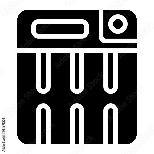 Air Mattress Solid Icon