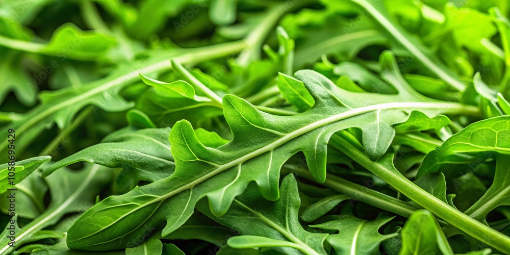 Close-Up Macro Photography of Fresh Arugula, Vibrant Green Texture, Salad Ingredient, Healthy Eating, Culinary Use, Organic Produce, Farm Fresh Vegetables, Healthy Lifestyle Close-Up Macro Photography of Fresh Arugula, Vibrant Green Texture, Salad Ingredient, Healthy Eating, Culinary Use, Organic Produce, Farm Fresh Vegetables, Healthy Lifestyle