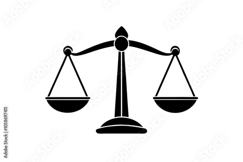 Scale of justice silhouette.