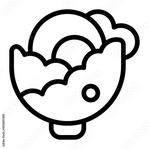 Chinese Cabbage Line Icon