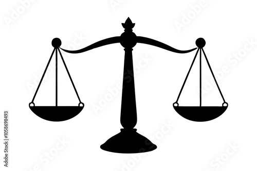 Scale of justice silhouette.