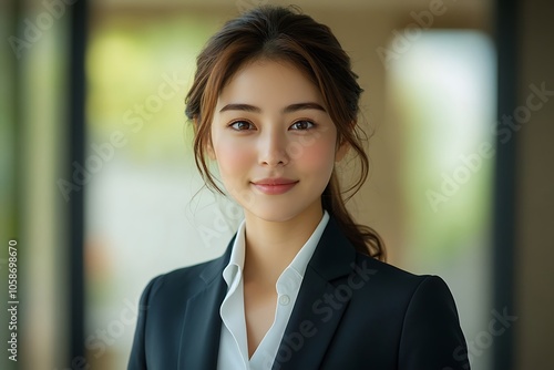 Confident Businesswoman in Modern Suit Portrait