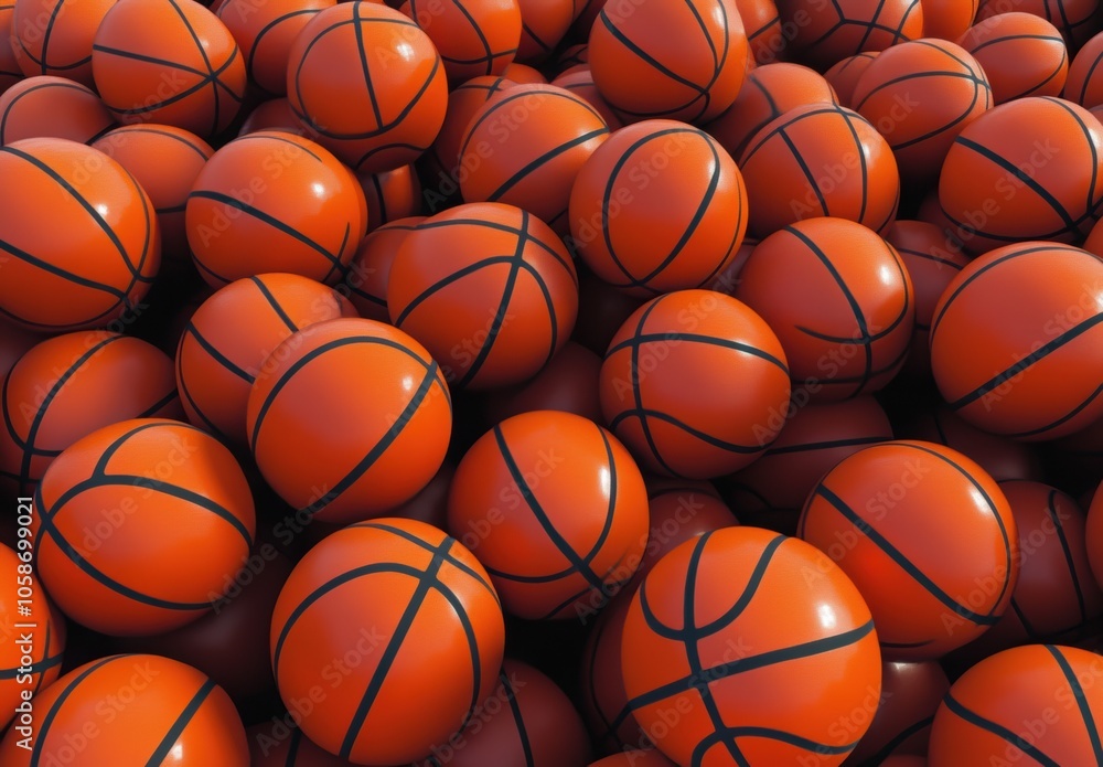 Basketball Pile. Basketball Pile.
