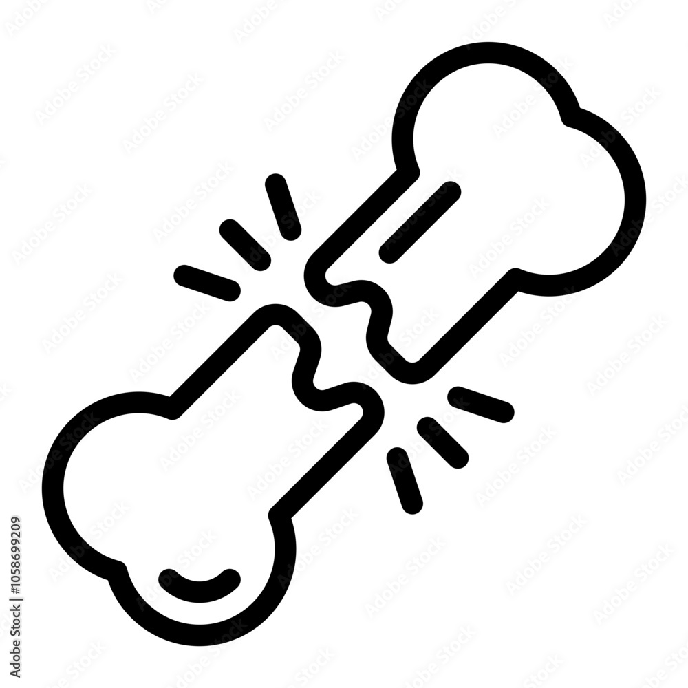 Damage Bone Line Icon Damage Bone Line Icon