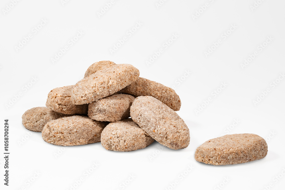 Obraz premium semi-finished meat products, frozen minced meat cutlets, schnitzel, steak