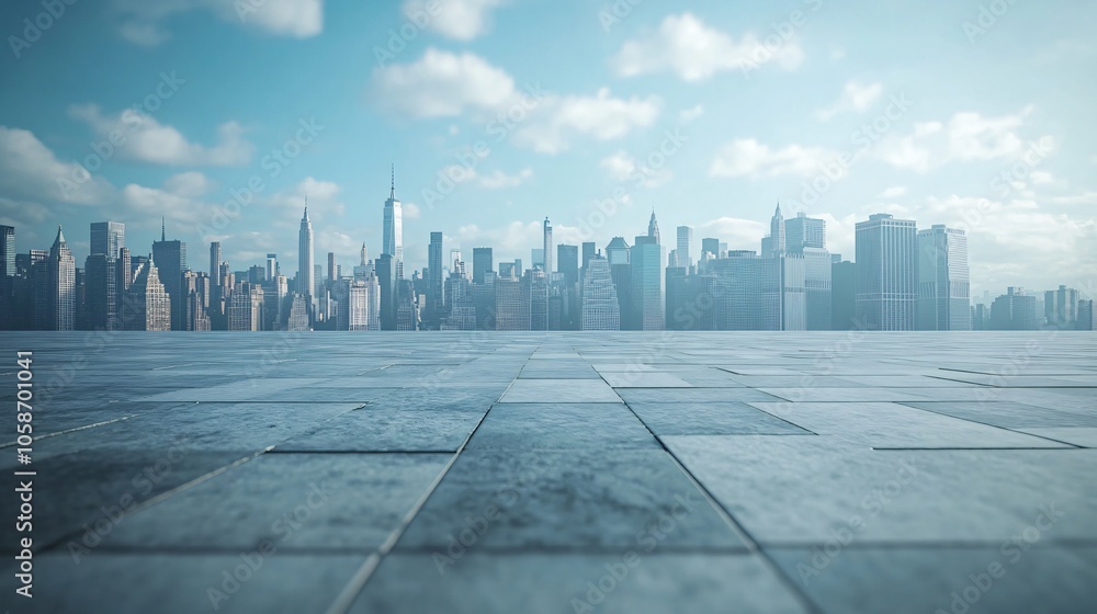 Manhattan, Dubai, Shanghai, and Hong Kong City Centers with Platforms, Roads, Parking Lots, and Brick Pavements for Car Advertisement Background Manhattan, Dubai, Shanghai, and Hong Kong City Centers with Platforms, Roads, Parking Lots, and Brick Pavements for Car Advertisement Background