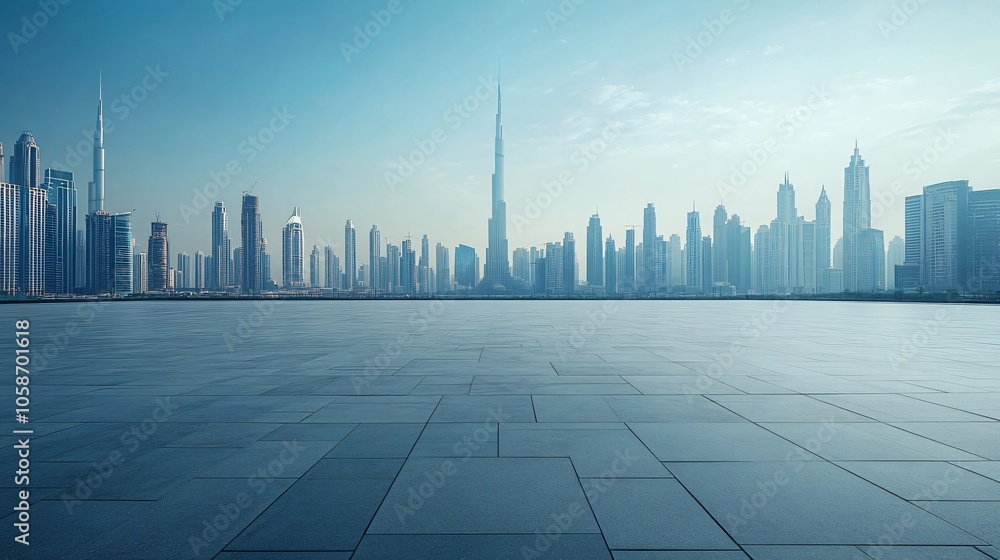 Manhattan, Dubai, Shanghai, and Hong Kong City Centers with Platforms, Roads, Parking Lots, and Brick Pavements for Car Advertisement Background Manhattan, Dubai, Shanghai, and Hong Kong City Centers with Platforms, Roads, Parking Lots, and Brick Pavements for Car Advertisement Background