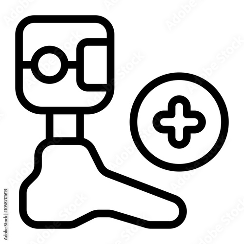 Foot Line Icon