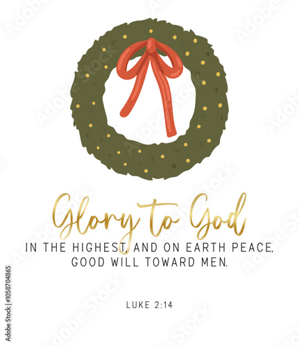 Christmas verse, Christmas holiday vector, Bible verse text vector, Printable scripture text, Bible text art vector